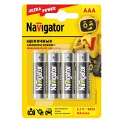 Элемент питания алкалиновый AAA/LR03 94 751 NBT-NE-LR03-BP4 (блист.4шт) Navigator 94751