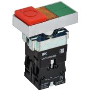 Кнопка LAY5-BW8465 «I-O» 1НО сдвоенная с подсветкой KARAT IEK BBD40-BW-K51