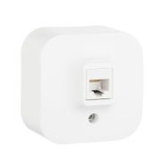 Розетка компьютерная 1-м ОП Quteo RJ45 кат.5E UTP бел. IEK 782224