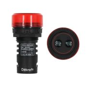 Лампа коммутационная ADDS ЛК-22 d22мм 220В красн. LED DEKraft 25003DEK