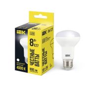 Лампа светодиодная 8Вт R63 4000К нейтр. бел. E27 720лм 230-240В IEK LLE-R63-8-230-40-E27
