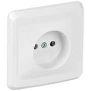 Розетка 1-м СП Вега РС10-2-ВБ 10А IP20 без заземл. без защ. шторок бел. GENERICA ERV10-K01-10-DM