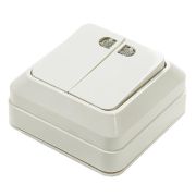 Выключатель 2-кл. ОП Bolleto 10А IP20 7123 накладной с подсветкой бел. ASD / IN HOME 4680005959778
