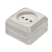 Розетка 1-м ОП Bolleto 7022 16А IP20 бел. ASD / IN HOME 4680005959785