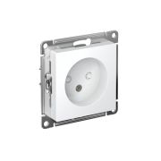 Розетка 1-м СП AtlasDesign 16А IP20 без заземл. защ. шторки механизм бел. SE ATN000149