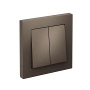 Выключатель 2-кл. СП AtlasDesign 10А IP20 (сх. 5) 10AX в сборе мокко SE ATN000652