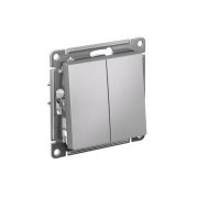 Переключатель проходной 2-кл. СП AtlasDesign 10А IP20 (сх. 6/2) 10AX механизм алюм. SE ATN000365