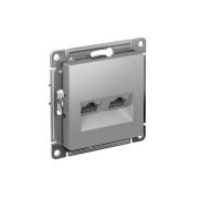 Розетка компьютерная 2-м AtlasDesign RJ45 кат.5E механизм алюм. SE ATN000385