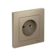 Розетка 1-м СП AtlasDesign 16А IP20 без заземл. в сборе шампань SE ATN000540