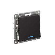Выключатель 1-кл. СП AtlasDesign 10А IP20 (сх. 1а) 10AX с подсветкой механизм карбон SE ATN001013