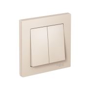 Выключатель 2-кл. СП AtlasDesign 10А IP20 (сх. 5) 10AX в сборе беж. SE ATN000252