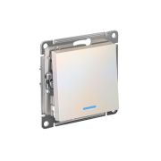 Выключатель 1-кл. СП AtlasDesign 10А IP20 (сх. 1а) 10AX с подсветкой механизм жемчуж. SE ATN000413