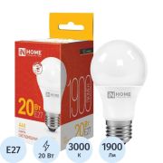 Лампа светодиодная LED-A60-VC 20Вт грушевидная 3000К тепл. бел. E27 1900лм 230В IN HOME 4690612020297