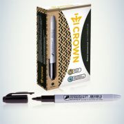 Маркер перманентный «Multi Marker Slim» 2мм пулевидный черн. 207899 Crown Б0048243
