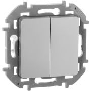 Выключатель 2-кл. 1п 1мод. СП Inspiria 10А IP20 250В 10AX механизм алюм. IEK 673622