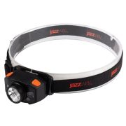 Фонарь аккумуляторный налобный AccuH1-L5WZ-og zoom LED 5Вт + 2хRED SMD IP54 5 режимов: 100проц. 180лм 3.5ч/50проц. 110лм 5.5ч/30проц. 65лм 15ч/красн. 28ч/мигающ. красн. 12ч аккум. 0.8А.ч управл. жестами черн./оранж. JazzWay 5036611