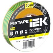 Изолента 0.15х19мм (рул.20м) желт./зел. IEK EX-IZ10-C15-19-20-K52