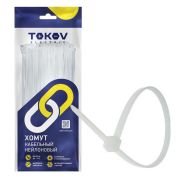 Хомут кабельный нейлоновый бел. 3.6х200 (уп.100шт) TOKOV ELECTRIC TKE-HNS-3.6-200-W/100