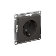Розетка AtlasDesign 16А с заземл. защ. шторки механизм базальт SE ATN001445