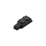 Колодка удлинителя 2-м MultiSet 16А 250В IP44 с заземл. каучук черн. SE MST4102BK