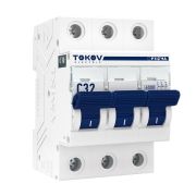 Выключатель автоматический модульный 3п C 32А 6кА PRIZMA TOKOV ELECTRIC TKE-PZ60-MCBI-3-32-C