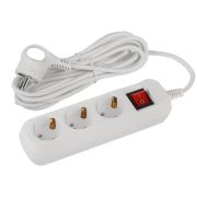 Удлинитель 3х5м с заземл. 10А IP20 GREEN LINE UDL-10-350-ES ПВС 3х0.75 с выкл. Эра Б0065080