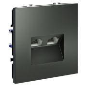 Розетка компьютерная 2-м СП S70 RJ45 + RJ45 кат.6 механизм титан Voltum VLS060206