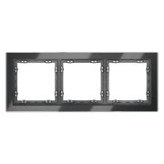 Рамка 3-м S70 стеклян. графит Voltum VLS110307