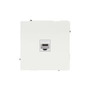 Розетка компьютерная 1-м KANT RJ45 кат.5E без шторки бел. магнолия DKC 7000663