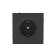 Розетка силовая KANT 2P+E без шторки черн. уголь DKC 7012033