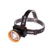 Фонарь налобный аккум. 15Вт Laser LED/ 3000мА.ч ABS пластик линза Френеля КОСМОС KOC533Lit